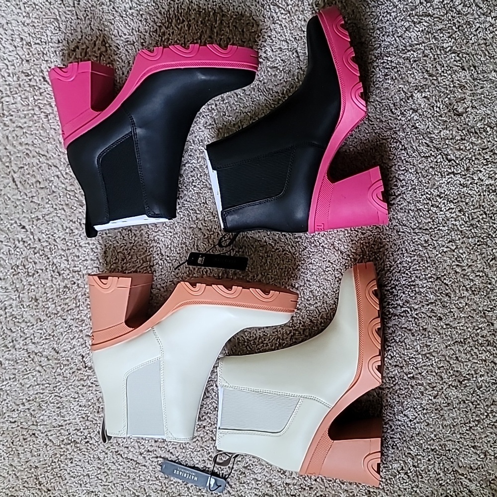 NIB Sorel Brex Chelsea ankle bootie, genuine leather, natural and pink, size 9.5 - Picture 11 of 11